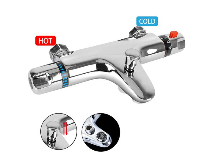 Robinet mélangeur thermostatique chaud et froid pour salle de bain, mitigeur thermostatique pour douche et baignoire, accessoire de salle de bain