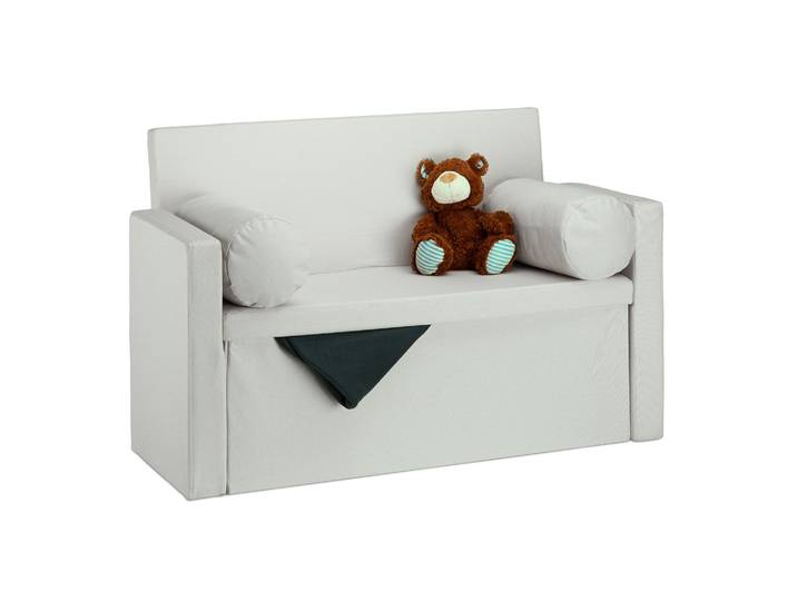 Sitzbank Lehne mit Kissen Creme