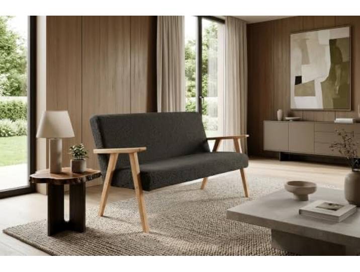 Family Meble Sofa Soler Angel, 2-Sitzer – Schwarz – 17