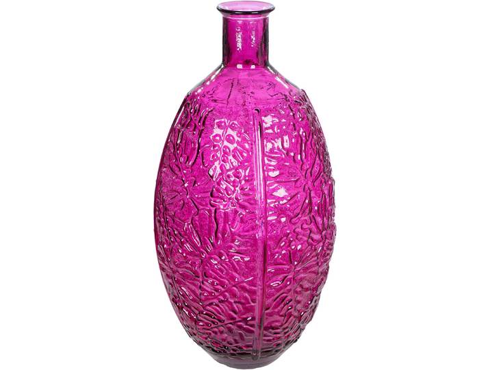 Bodenvase GILDE Bodenvase rund Dschungel , pink (magenta), B:29cm H:59cm T:29cm Ø:29cm, Glas, Vasen, Bodenvase