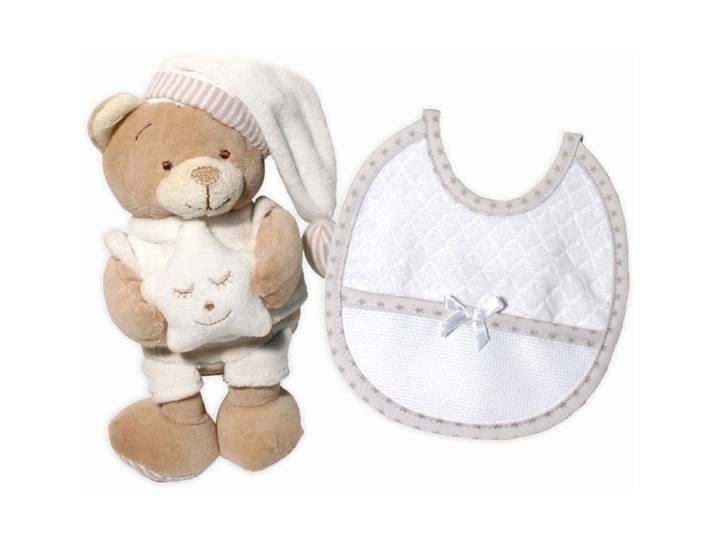 Ricami Bärchen mit Stern Weiss