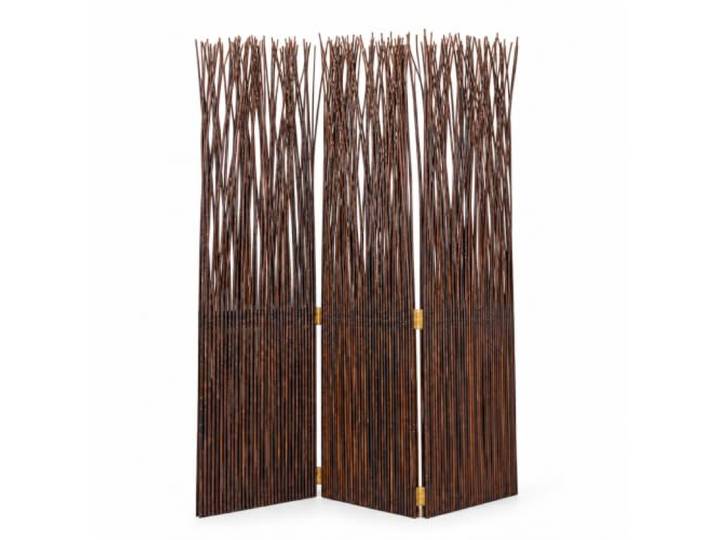 Homestyle4u Paravent Weide Braun 3-teilig 170x120 cm Raumteiler Sichtschutz 3-teiliger Paravent aus brauner Weide: klappbarer Raumteiler und Sichtschutz für Wohn-, Schlaf- und Arbeitsbereiche