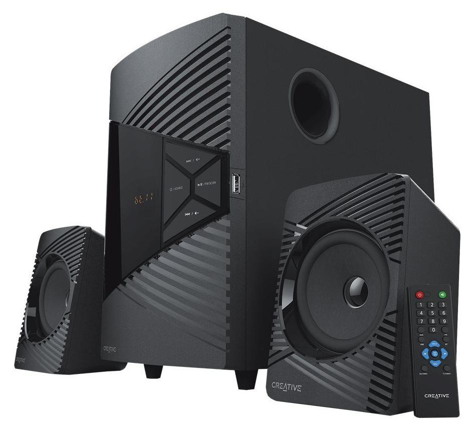 Creative SBS E2500 Bluetooth Speaker met AUX-aansluiting en USB-poort, Zwart
