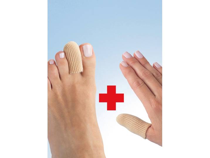 Finger- und Zehenschutz, 6-teilig, mit Silikon-Innenseite, Beige