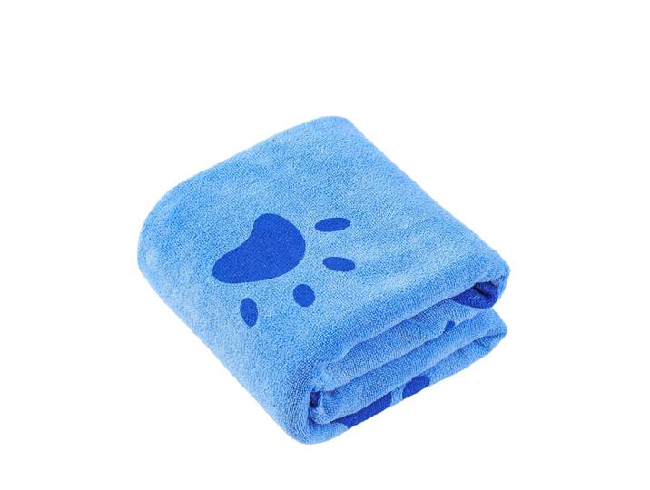 Haustier Handtuch Mikrofaser 2er Set 70 x 140 cm blau