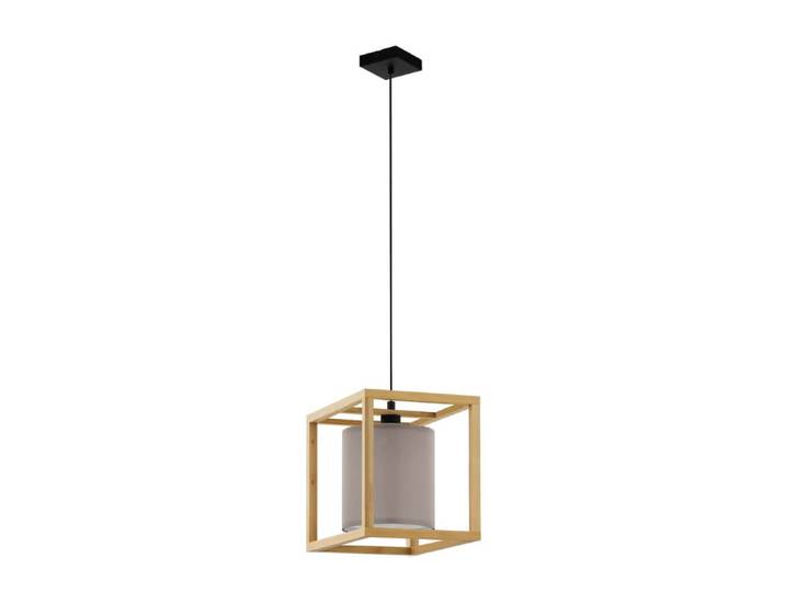 Houten hanglamp Granados met grijze kap Stars of Light - 390107
