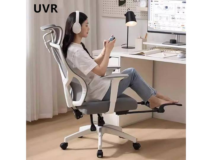 Chaise ergonomique UVR pour ordinateur de jeu, peut être levée pour ajuster le dossier, chaise confortable en maille pour le personnel, chaise de bureau