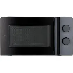 Medion Mikrowelle MD12211 mit Auftaufunktion und Timer, Mikrowelle, Schwarz, Grau