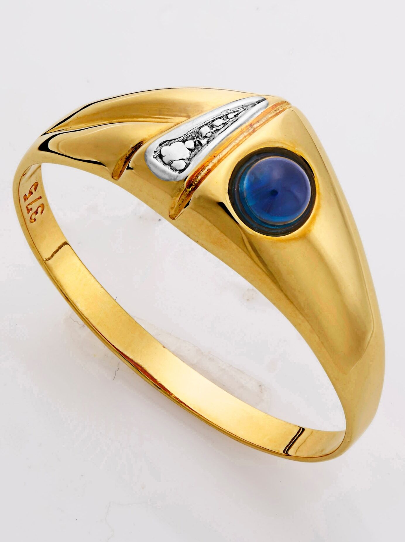 Fingerring LADY Gr. 19, blau, Fingerringe, Damen, 19, Metall, Fingerring