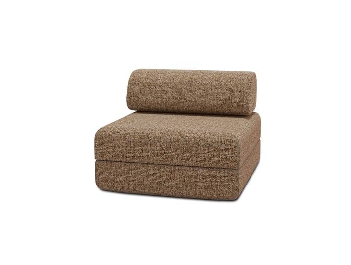 Fauteuil convertible et modulable 1 place en tweed marron
