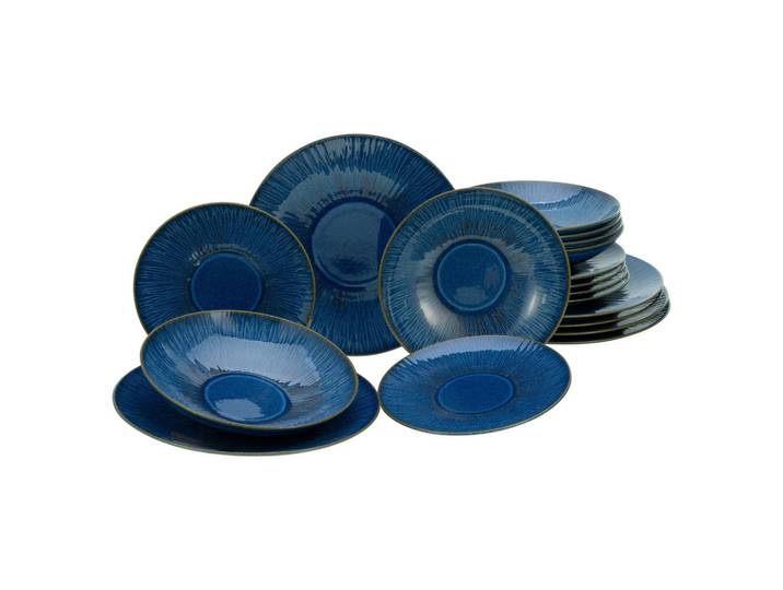 Creatable Tafelservice Sea Breeze Blue, Blau, Keramik, 18-teilig, Essen & Trinken, Geschirr, Geschirr-Sets, Tafelservice