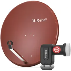 DUR-line MDA 80 Rot - Sat-Komplettanlage mit Twin LNB