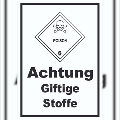 HB-Druck Schild Giftige Stoffe Poison Totenkopf hochkant A3 (297x420mm)