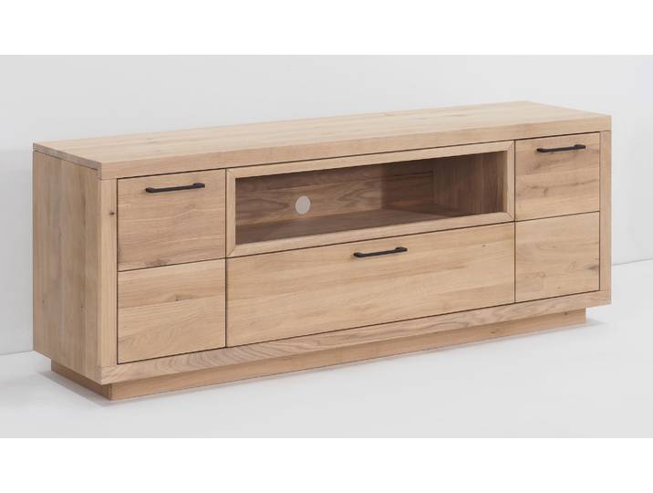Massives Lowboard Windsor aus hochwertigem Eichenholz – Montierte Lieferung – 3%-Vorkasse-Rabatt