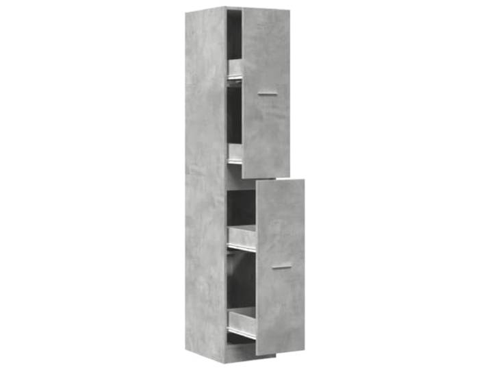 Helloshop26 Apothekerschrank, Betongrau, 30 x 41 x 174,5 cm, praktische Aufbewahrung, klassischer Stil, aus Holz, Betongrau, 02_0055652