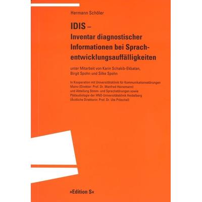 IDIS – Inventar diagnostischer Informationen bei Sprachentwicklungsauffälligkeiten, Taschenbuch von Hermann Schöler, Universitätsverlag Winter GmbH