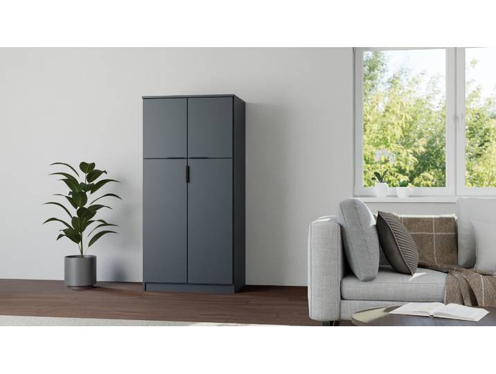 Armoire de rangement colorée sur mesure Pickawood Mélaminé premium Noir
