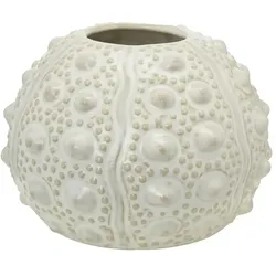 HOME STORY Vase  Seeigel , beige , Porzellan , Maße (cm): H: 9,5  Ø: 13