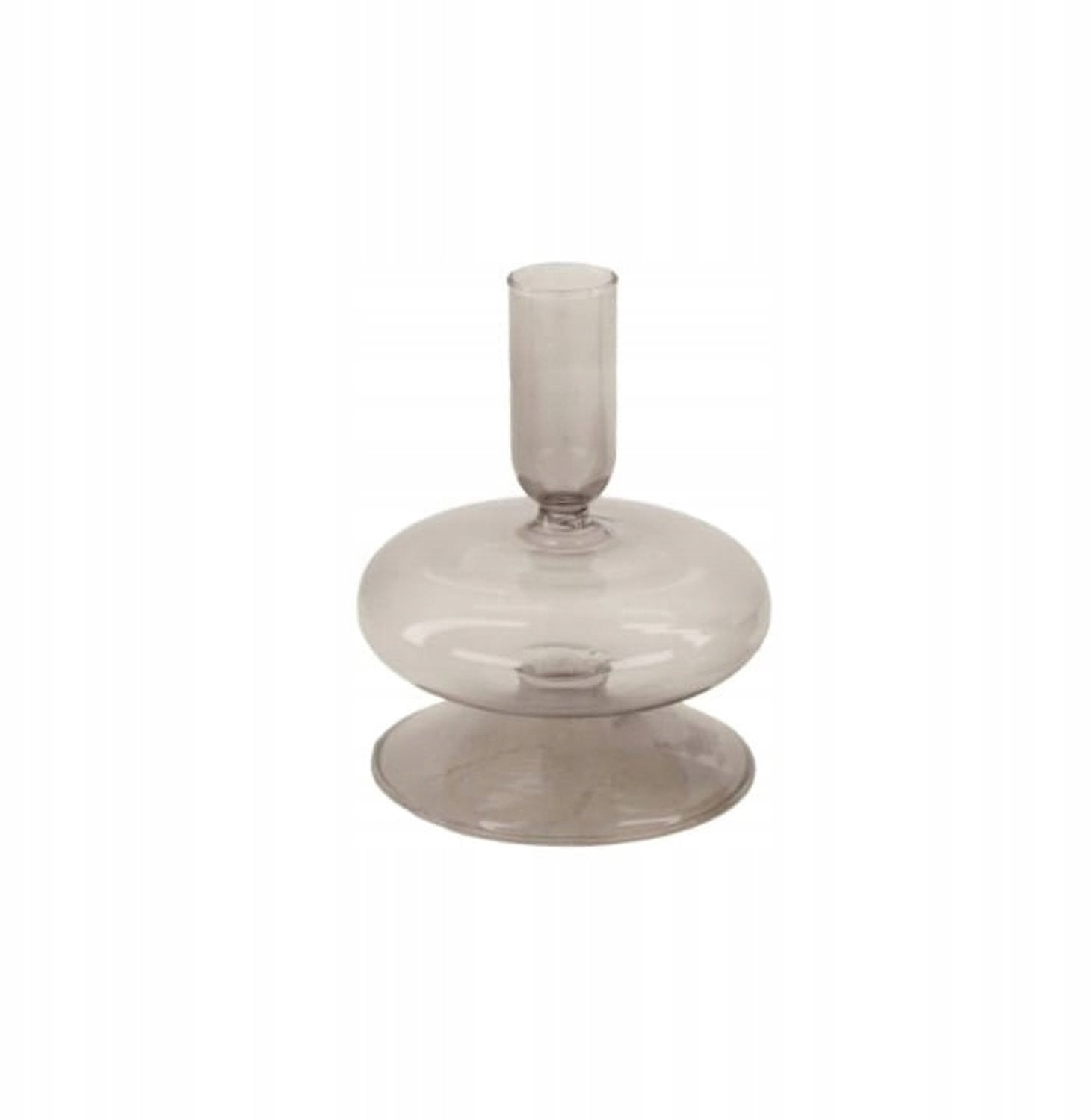 Glazen Kaarsenhouder Grijs Transparant 12cm