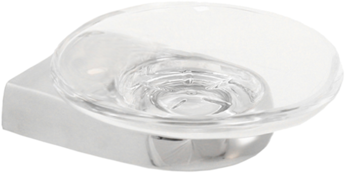 Bravat Metasoft Seifenablage 817610 Schale Glas klar, chrom