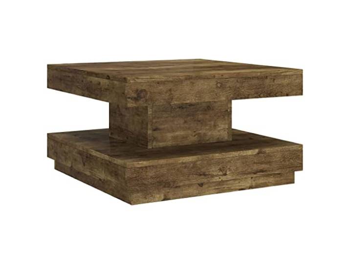 KGFHERENB Couchtisch Dunkelbraun 60x60x35 cm Modern MDF Furnier Modern quadratisch stilvoll: Kompakter Beistelltisch aus stabilen MDF-Platten fuer Ihr Wohnzimmer oder Lounge.