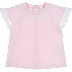 Gymp T-Shirt Flügelarm Spitze, rosa, 74
