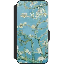 Nivocase Klapphülle für Samsung Galaxy S23 FE Handyhülle aus Kunst Leder NIVOflip schwarz Kunst Malerei (Samsung Galaxy S23 FE), Smartphone Hülle, Schwarz