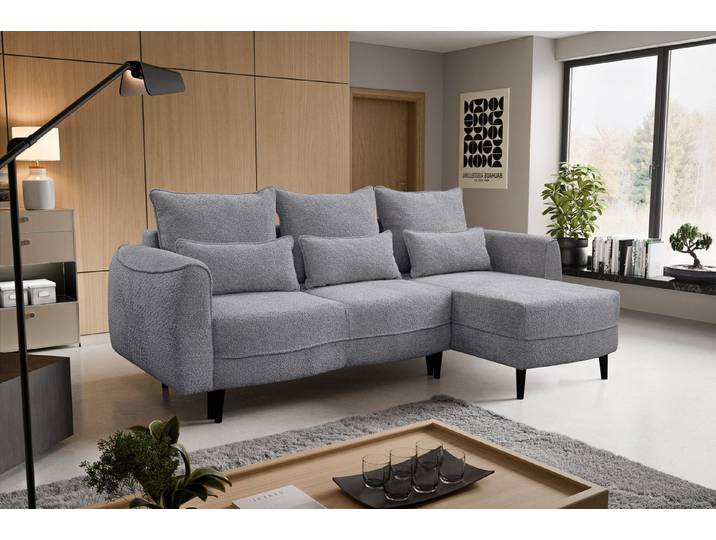 Kaiser Möbel Ecksofa Selio mit Schlaffunktion und Bettzeugcontainer, Ecksofa, Schlaffunktion, Bettzeugaufbewahrung, viele Farben