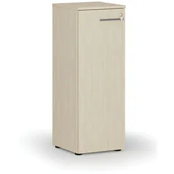 Niedriger Büroschrank mit Tür PRIMO WOOD, 400 x 420 x 1087 mm, Birke