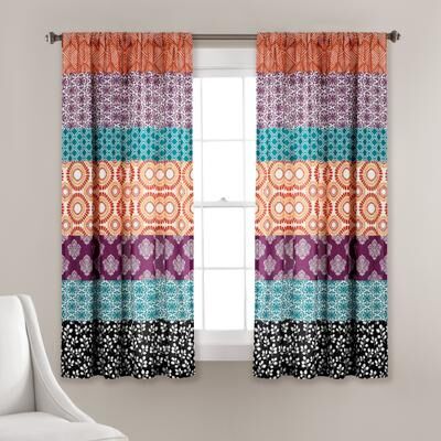 The Curated Nomad La Boheme Striped Window Curtain Panel Pair