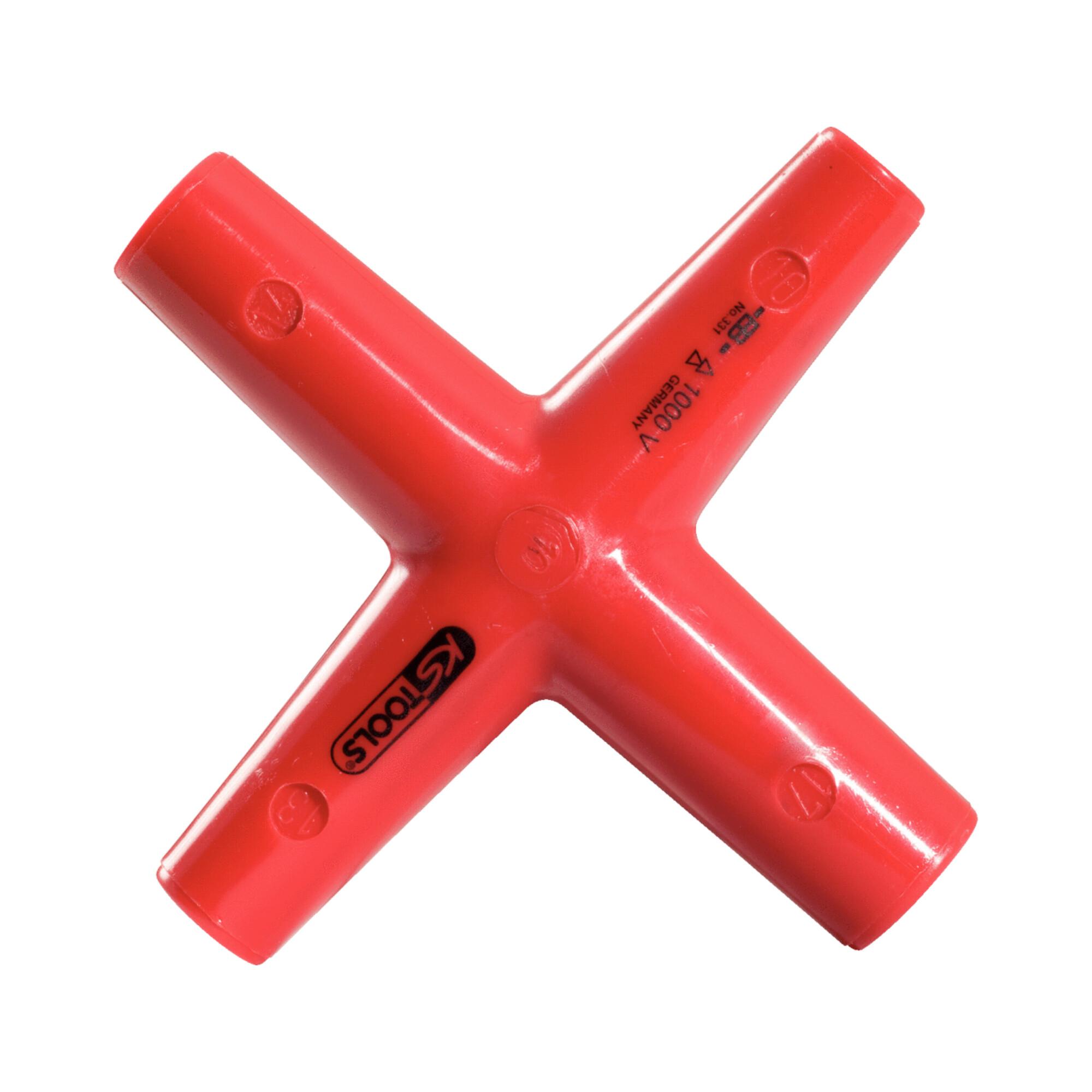 KS Tools Isolierter Kreuzschlüssel, 10x13x14x17mm Länge 140 mm (117.1705)