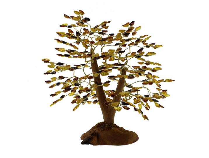 Dekobaum OSTSEE-SCHMUCK - 20 cm, 432 Bernsteine - Bernstein - Gr. 20, bunt (mehrfarbig), Blacklist, Dekofiguren, Dekobaum