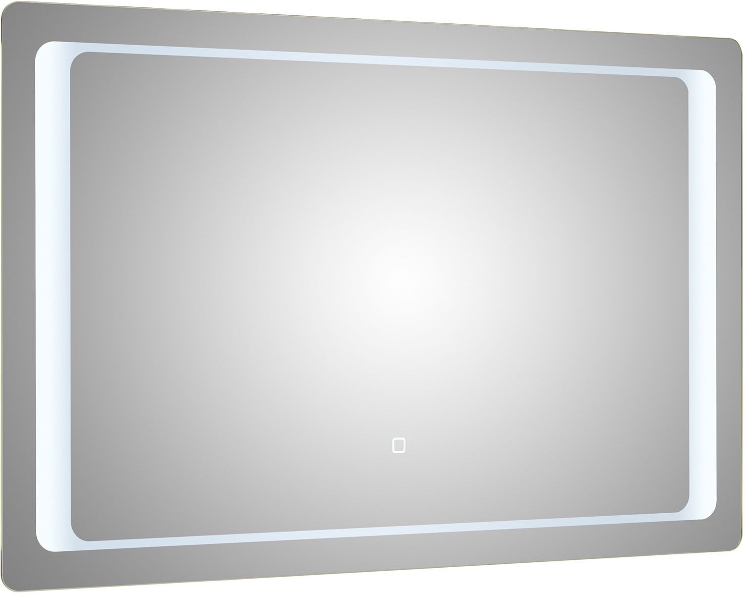 Badspiegel SAPHIR "Quickset 326, inklusive Touchsensor, 110cm breit", transparent, B:110cm H:70cm T:3cm, Aluminium, Spiegel, Badspiegel