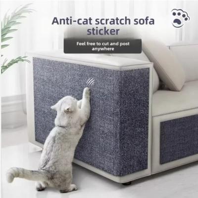 Uplift Essentials Self Adhesive DIY Cat Scratch Mat Trimmable Furniture Protector & Wall Scratcher black 12 X 12 In