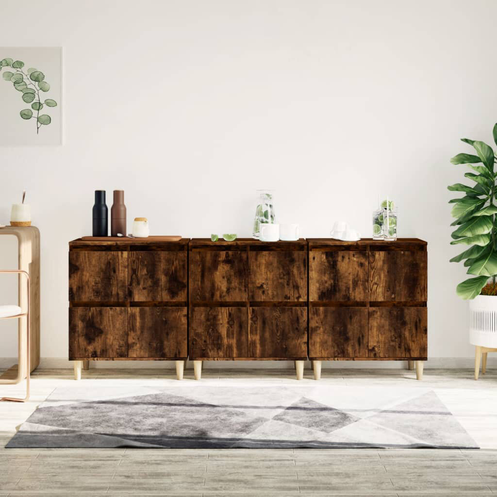 Latitude Run Jellico Sideboard Smoked Oak 27.6cm H X 27.6cm W X 13.8cm D