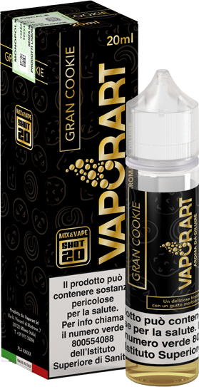 VaporArt Gran Cookie Liquido Shot 20ml Biscotto Burro