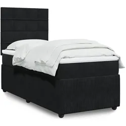vidaXL, Boxspringbett, Erdmute (Block mit Quadraten) (90 x 200 cm)