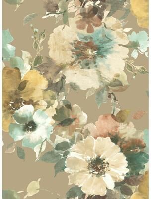 Seabrook Designs Cyprus Floral Unpasted Wallpaper