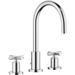 Dornbracht Waschtisch Armatur Tara. 2071389200 chrom,Ausladung 165mm,Kreuzgriffe,3 Loch Armatur