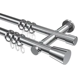 GARDINENSTANGE Platon Sitra 100 cm, 2-läufig, 20 mm Ø Chrom