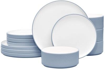Noritake Colortex Stone 12-Piece Stax Dinnerware Set, Service for 4