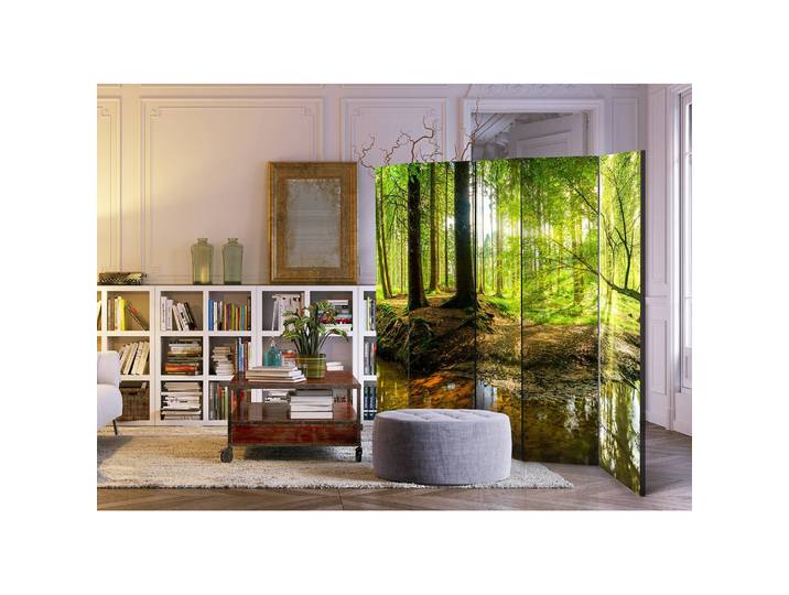 Paravent Forest Lake Polaire Vert 225 x 172 x 3cm 5 éléments
