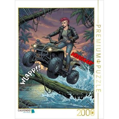 CALVENDO Puzzle Offroad im künstlichen Dschungel | 2000 Teile Lege-Größe 90x67cm Foto-Puzzle für glückliche Stunden
