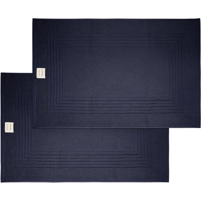 Hotelmatte DYCKHOFF "Nature", blau (marine), H:3mm, Baumwolle, Badematten, Hotelmatte, 2 teilig