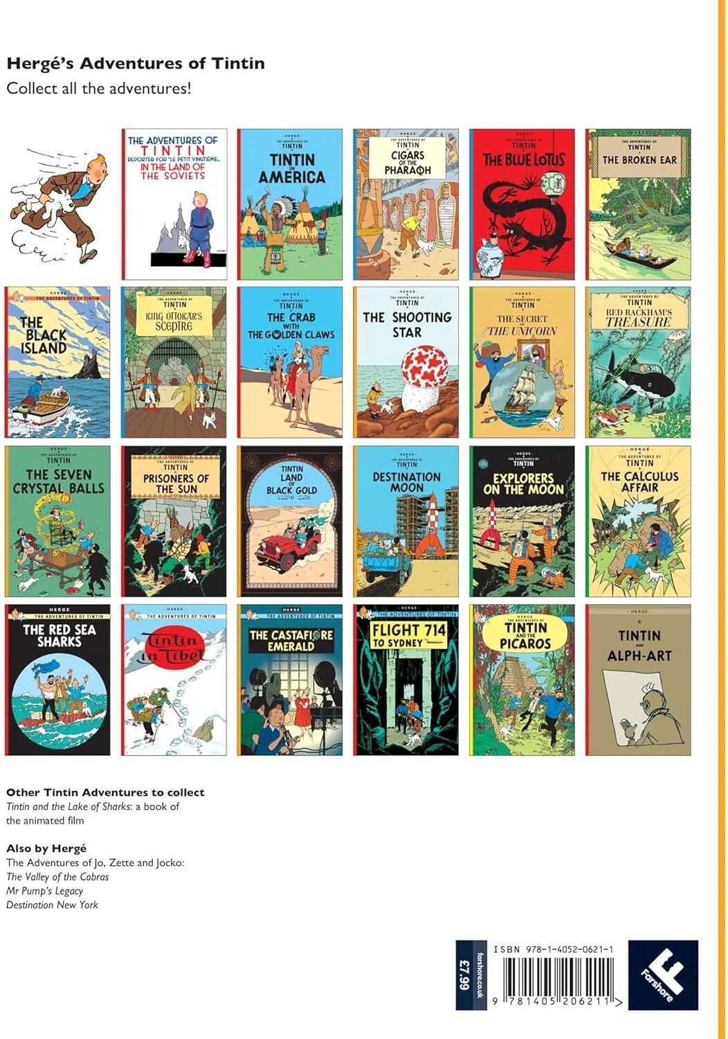 Farshore The Shooting Star by Hergé - The Adventures of Tintin Book 10 - Paperback Graphic Novel - Ages 8+ - Classic Mystery Adventure Comic