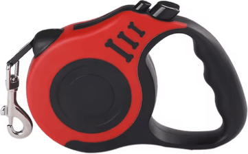 Inspire Picks Durable Retractable Dog Leash For Small Dogs With Automatic Lock (3M 5M) red And Black 5m