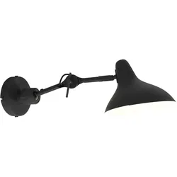 Wandlampe Wandleuchte beweglich Wohnzimmerleuchte Leselampe schwarz weiß H 25 cm