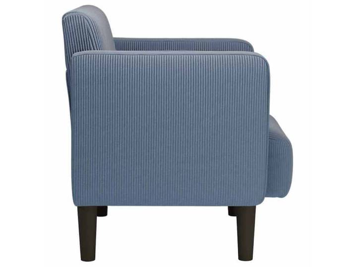Fauteuil simple - Bleu - Canapé-chaise accoudoirs - 1 PC - bleu 54 cm tissu velours côtelé F8243