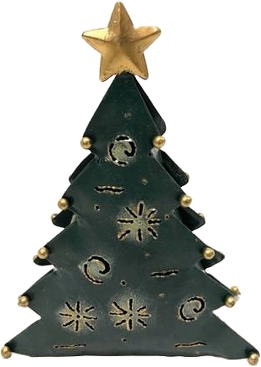 Groene kerstboom in driehoeksmodel