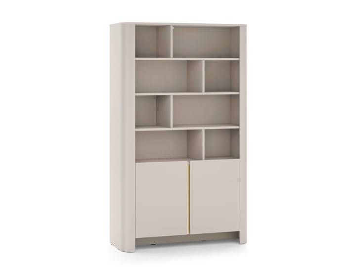 Bibliothèque Komodee AMOS REG1 Corps arrondi Cachemire Cachemire 39 x 103 x 170 cm